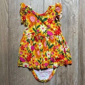 Little Sleepies Floral Kids Dress - Yellow and Pink